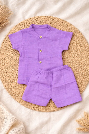 Voilet Muslin Co-ords Set