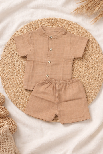 Brown Muslin Co-ords Set