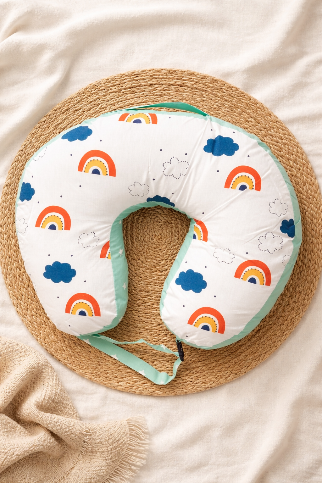 Colorful Rainbow Multipurpose Feeding Pillow