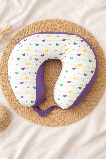 Colorful Hearts Multipurpose Feeding Pillow