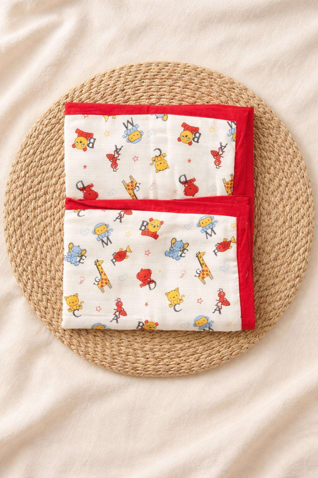 6-Layer Baby Muslin Blanket – Duck Print | 85×85 cm