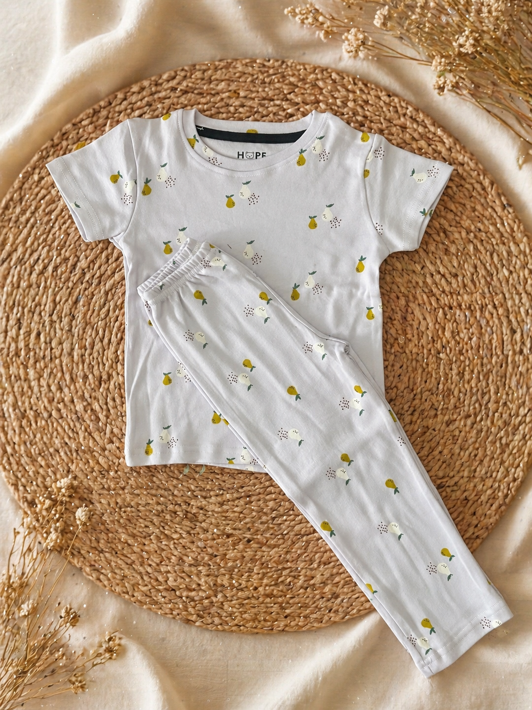 Lilac lemon Interlock Cotton Co-Ord Sets (1 Year to 5 Years)