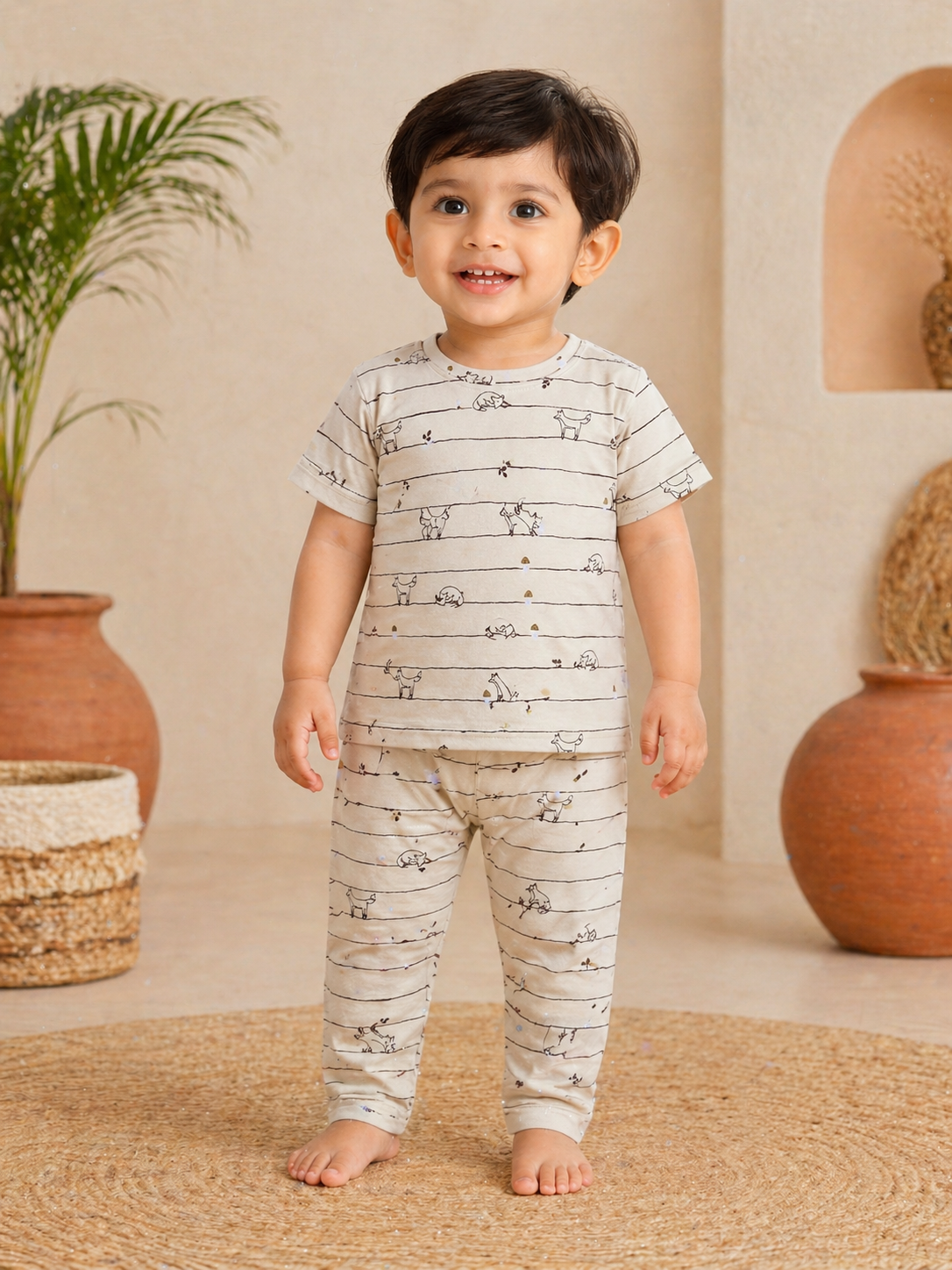 Fox & Wolf Interlock Cotton Co-Ord Sets (1 Year to 5 Years)