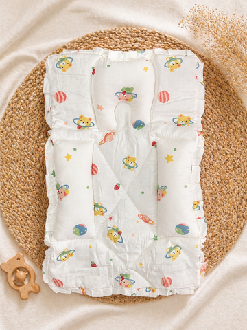 Space Themed Muslin Sleeping Bed