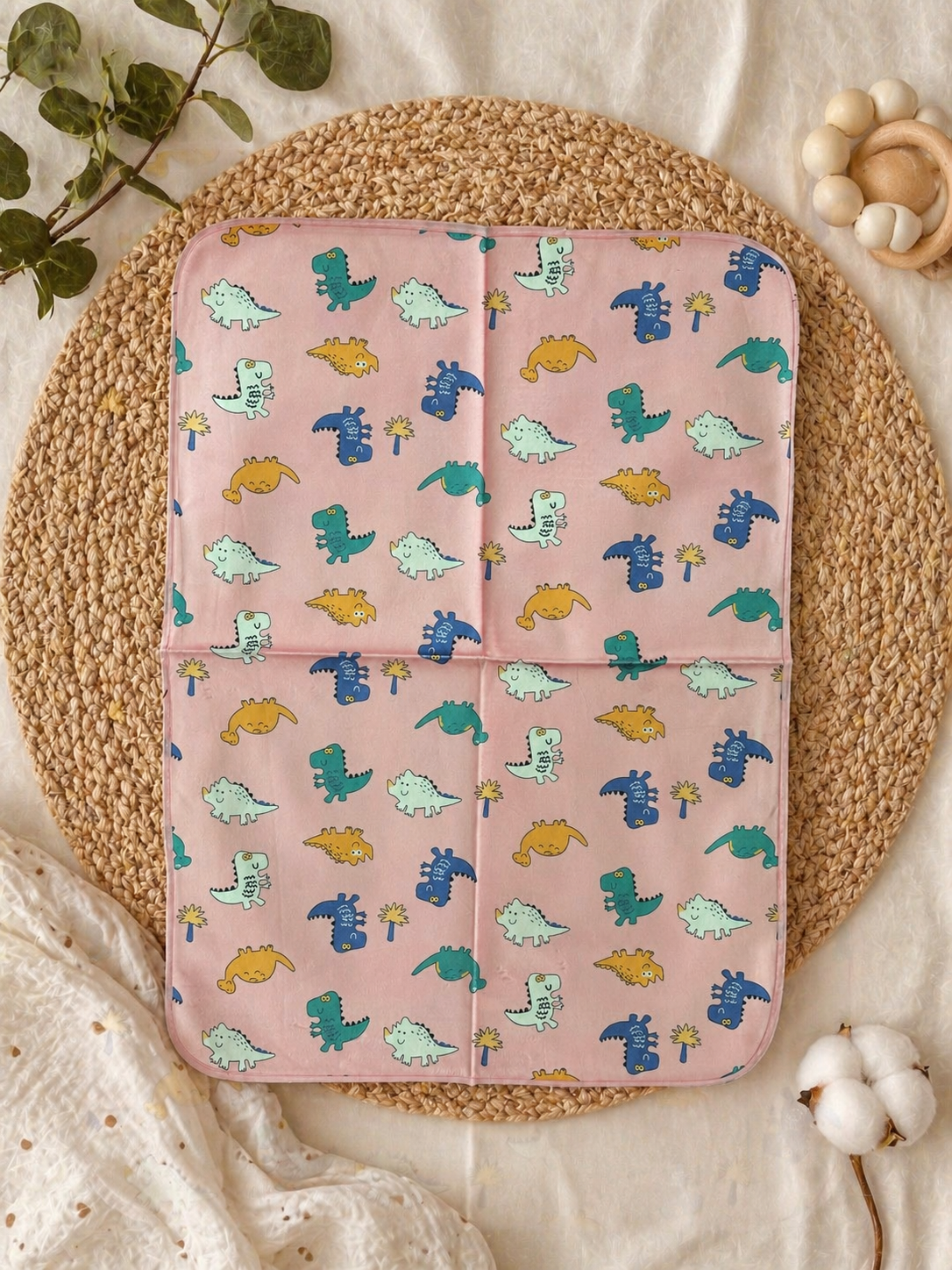 Pinkish Colorful Dino Urine Mat