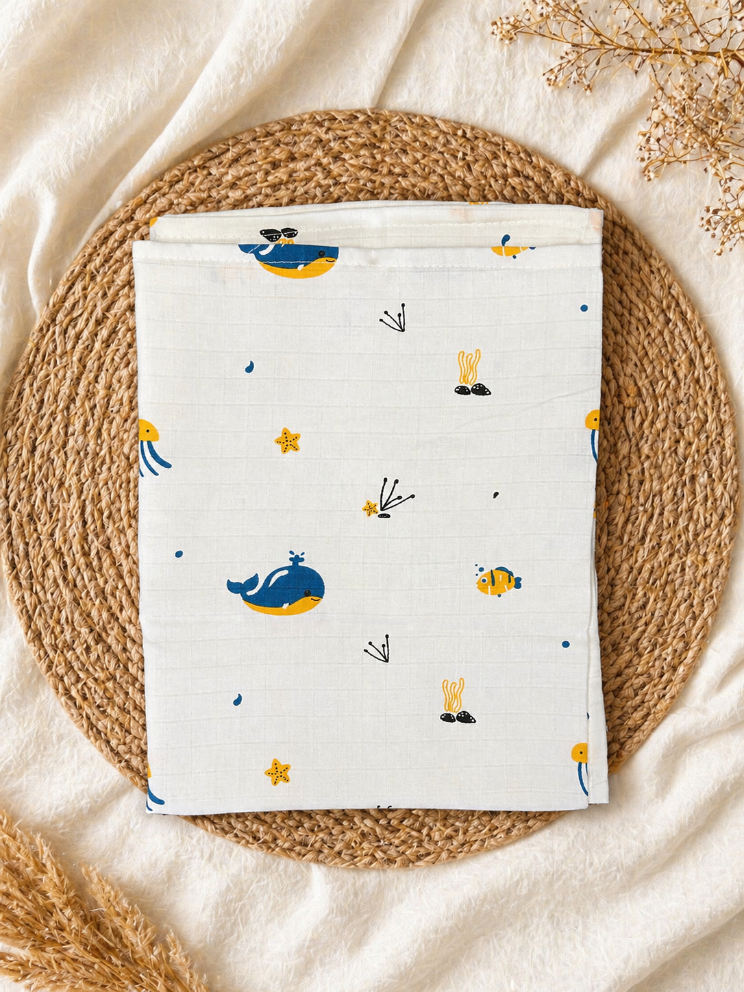 Dolphin Muslin Bath Towel
