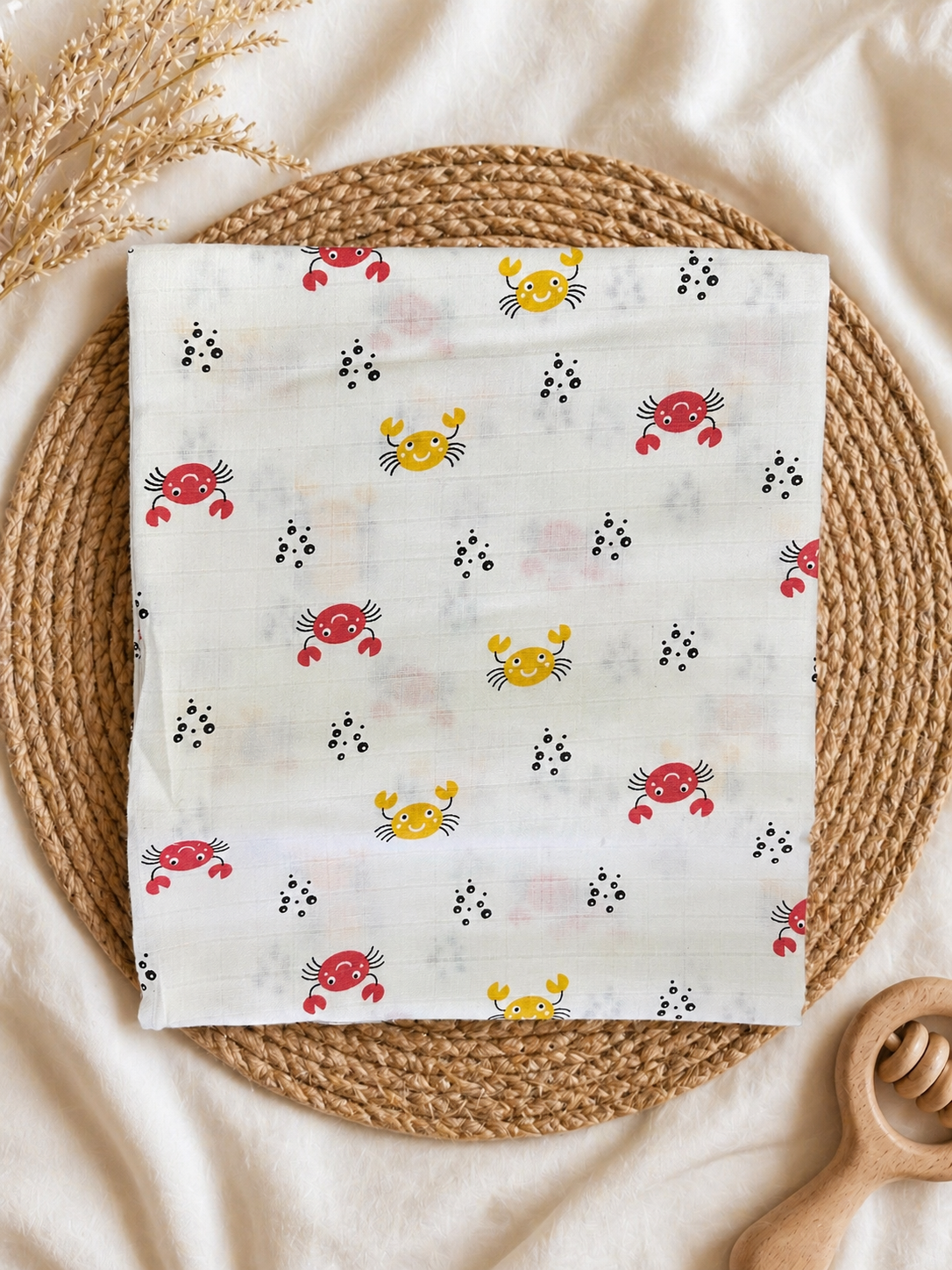 Crab Muslin Bath Towel