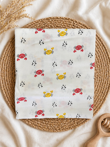 Crab Muslin Bath Towel