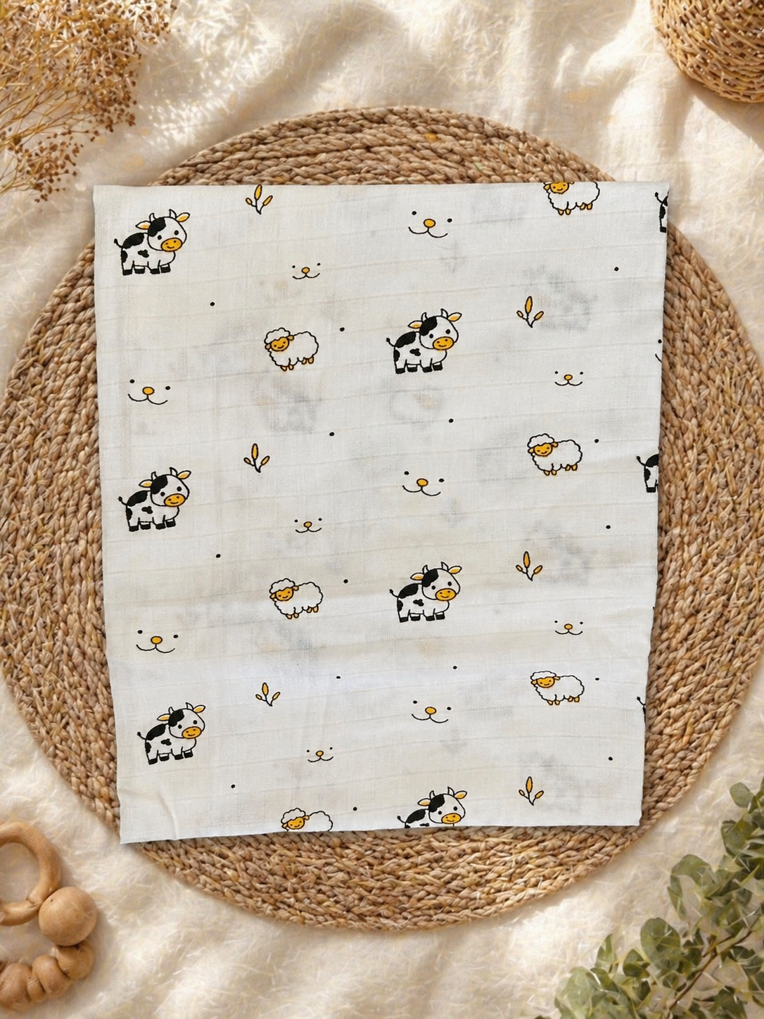 Cow Muslin Bath Towel