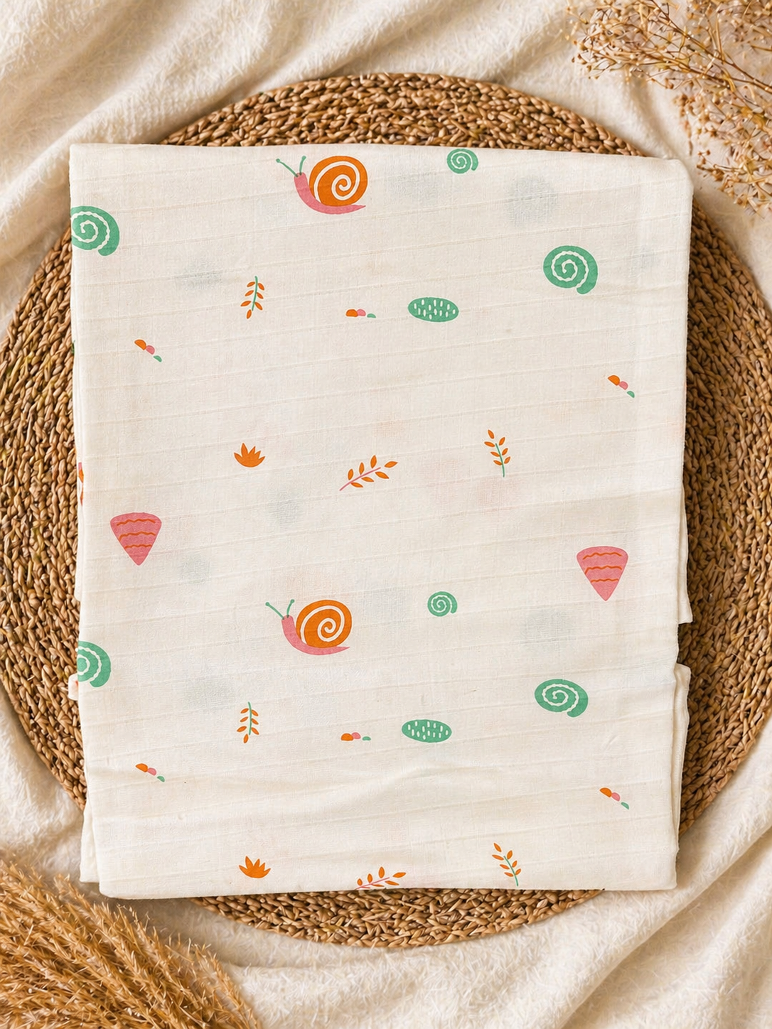 Snail Muslin Bath Towel