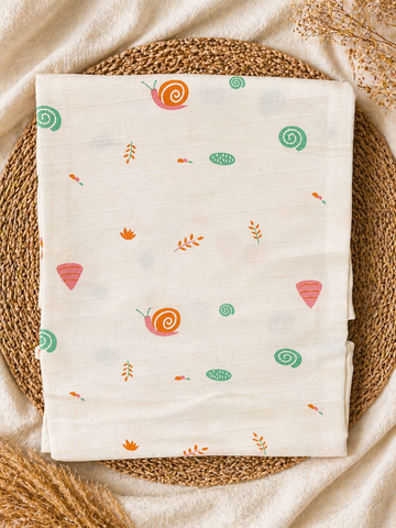 Snail Muslin Bath Towel