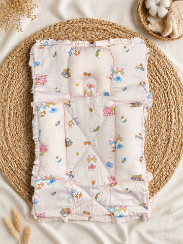 Pinkish Kitty Muslin Sleeping Bed