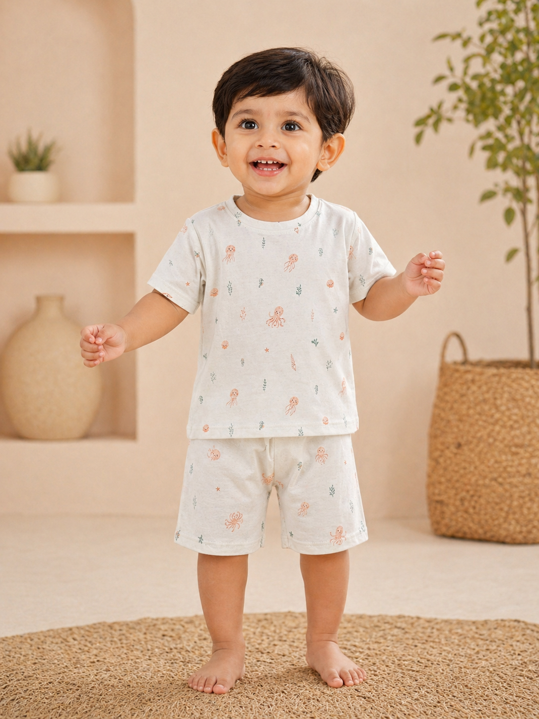 Octopus Shorts Sets (1 Years  to 5 Years)