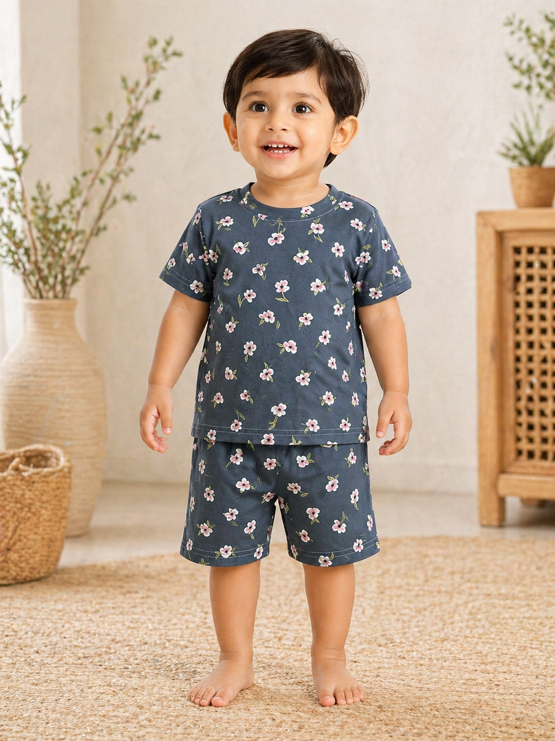 Cute Floral Shorts Sets (1 Years  to 5 Years)