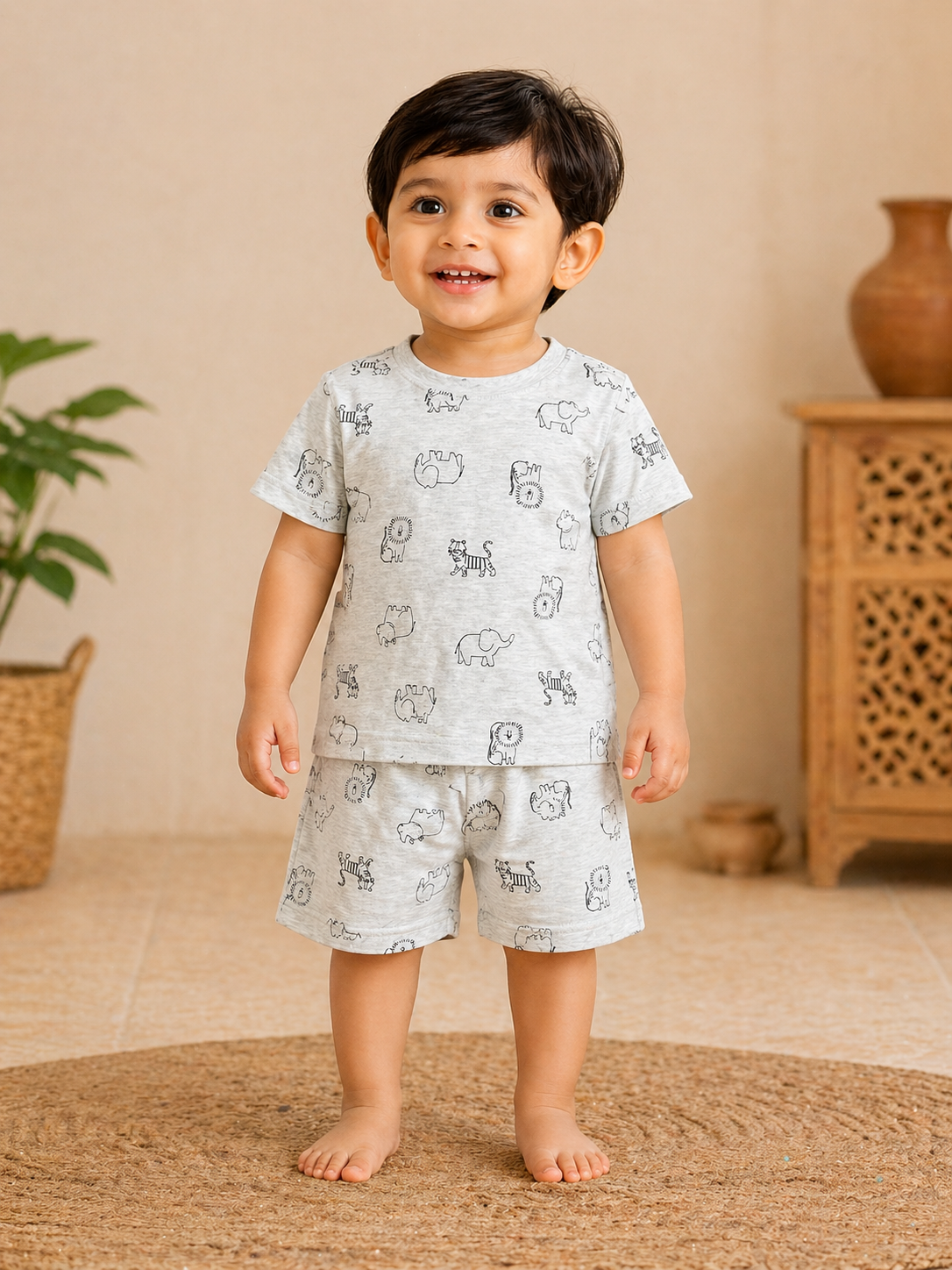 Melange Forest Themed Shorts Sets (1 Years  to 5 Years)