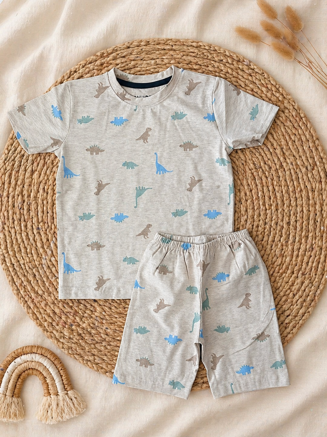 Colorful Dino Shorts Sets (1 Years  to 5 Years)