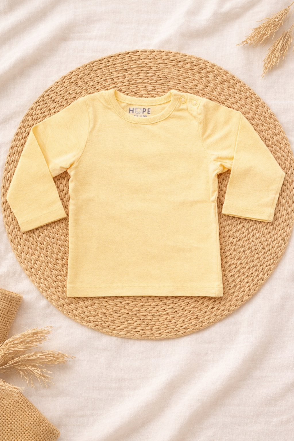 Full Sleeve Yellow T-Shirt  (3 to 6 Months)