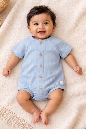 Blue Bornbaby Jumpsuit  (0 Months to 6 Months)