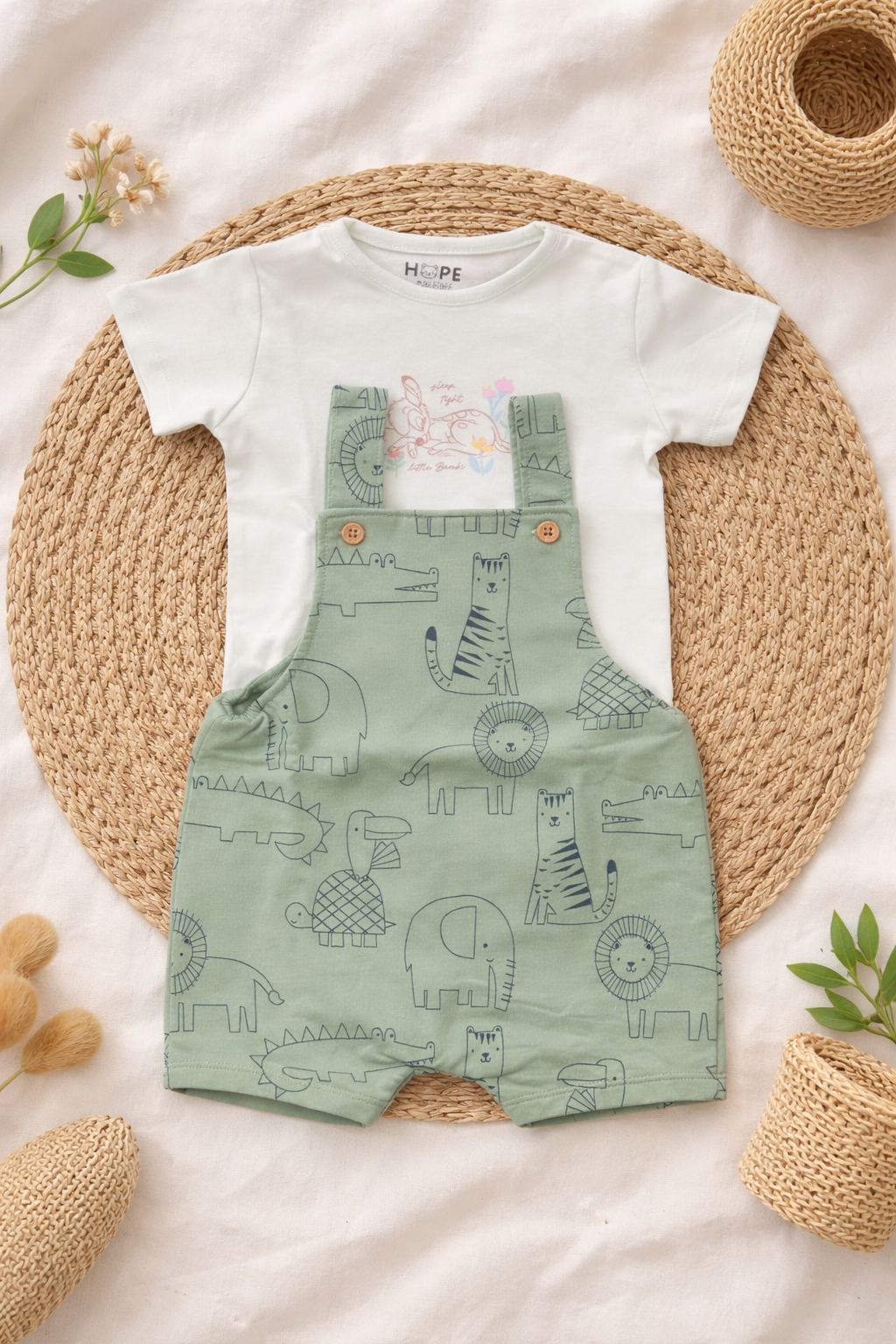 Animal Printed Jumpsuit  (3 Months to 2 Years)