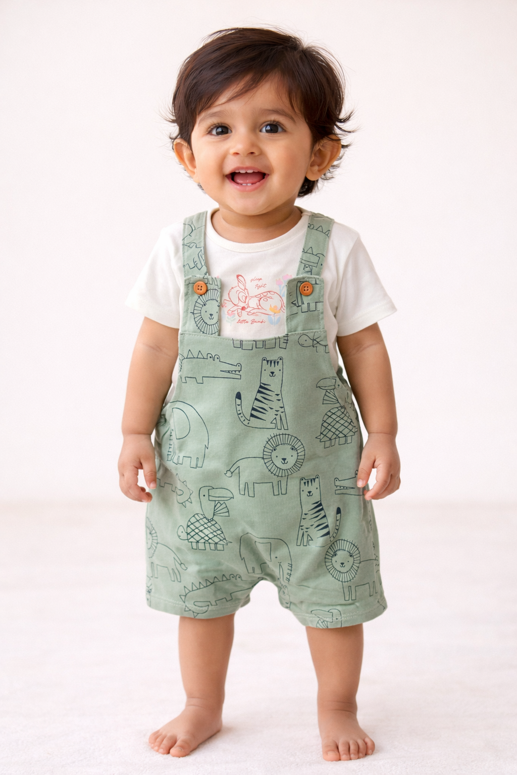 Animal Printed Jumpsuit  (3 Months to 2 Years)