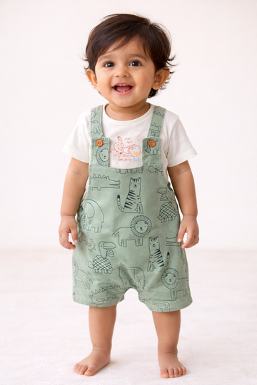 Animal Printed Jumpsuit  (3 Months to 2 Years)