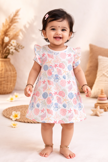 Colorful Sea Frock (3 to 18 Months)