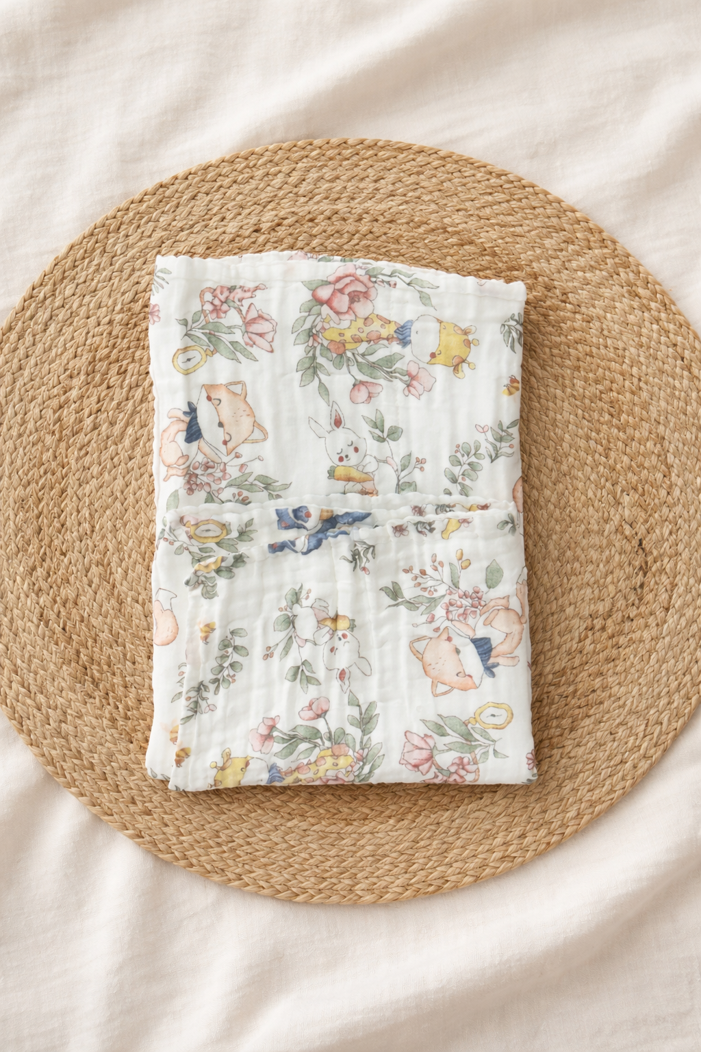 Jungle Themed 6Layer Crinckled Muslin Bath Towel