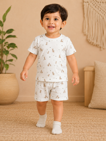 Brown Giraff Shorts Sets (1 Years  to 6 Years)
