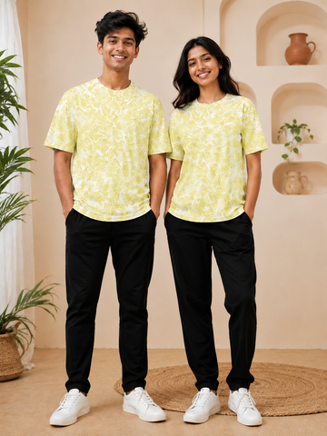 Stylish Yellow Over-Sized Unisex T-Shirt