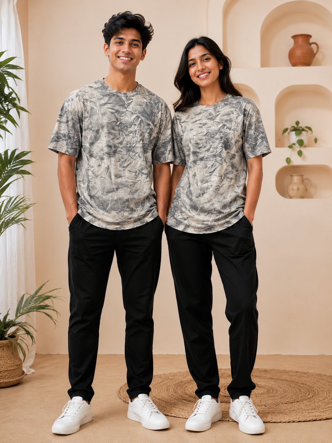 Stylish Khaki Over-Sized Unisex T-Shirt