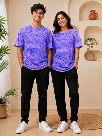 Stylish Violet Over-Sized Unisex T-Shirt
