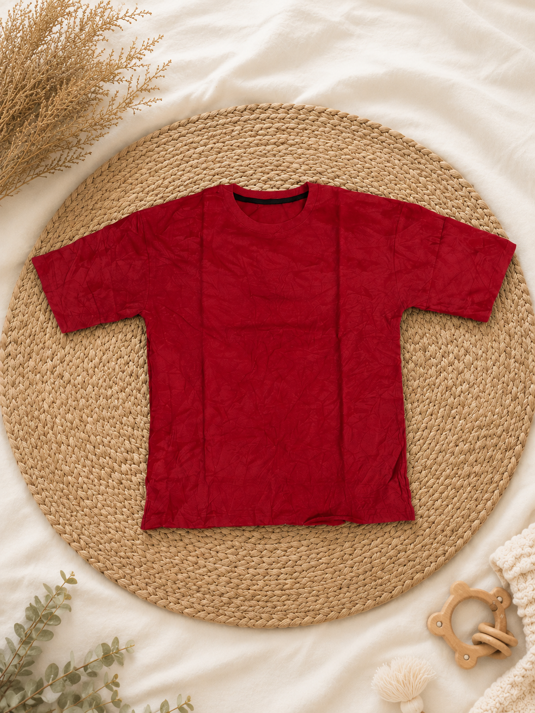 Stylish Red Over-Sized Unisex T-Shirt