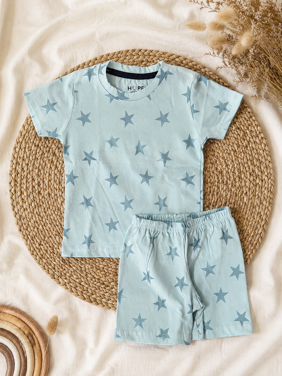Green Stars Shorts Sets (1 Years  to 5 Years)