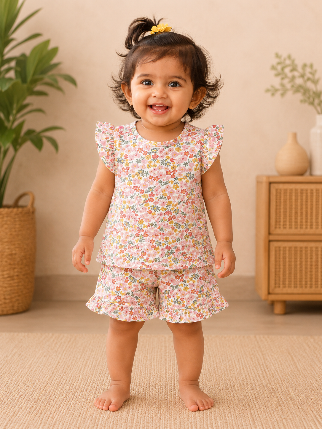 Colorful Floral Stylish Co-Ords (New Born to 36 Months)