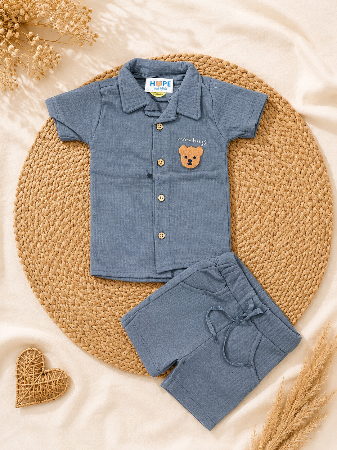 Grey Muslin Co-Ords (New Born to 24 Months)