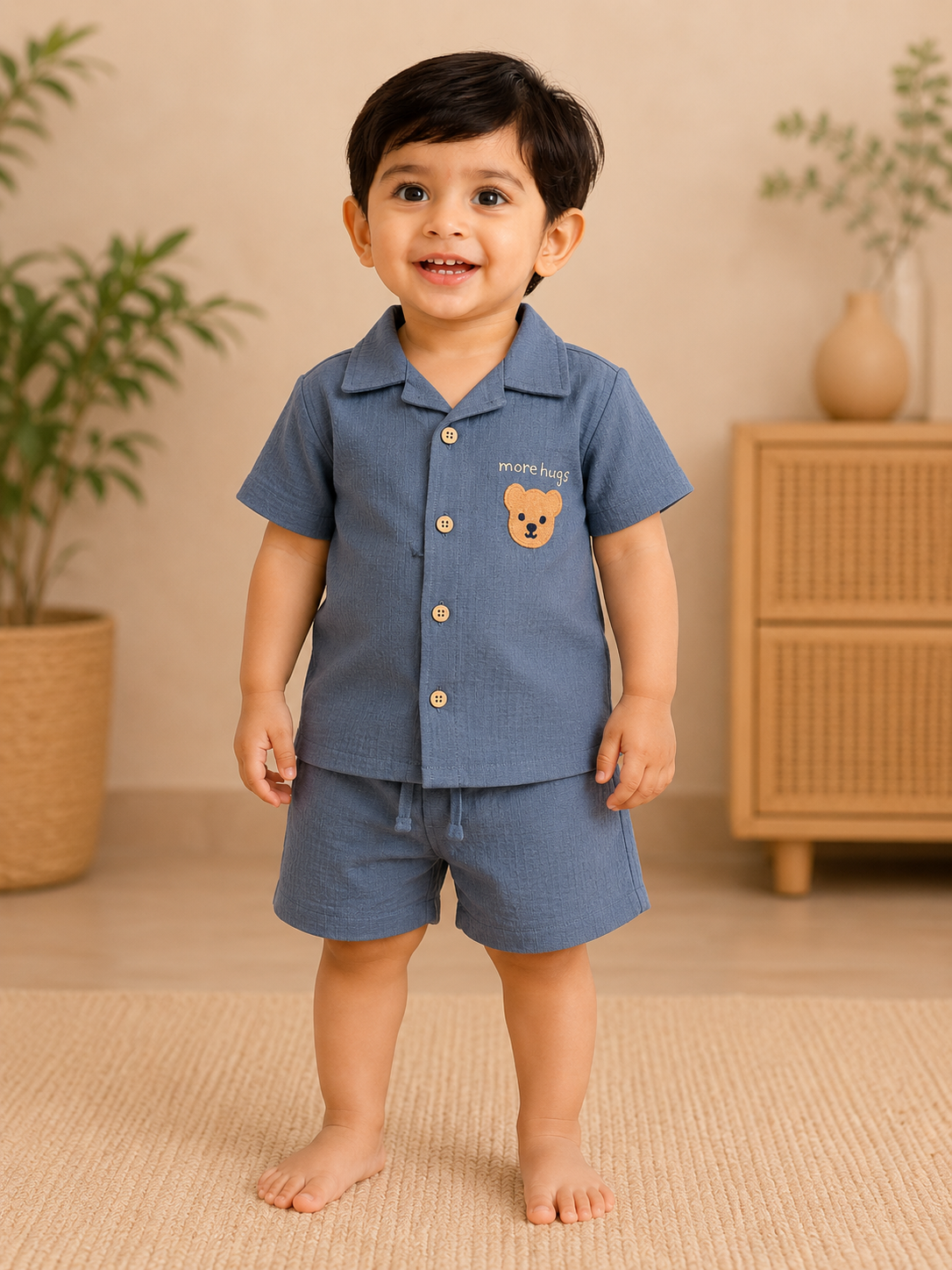 Grey Muslin Co-Ords (New Born to 24 Months)