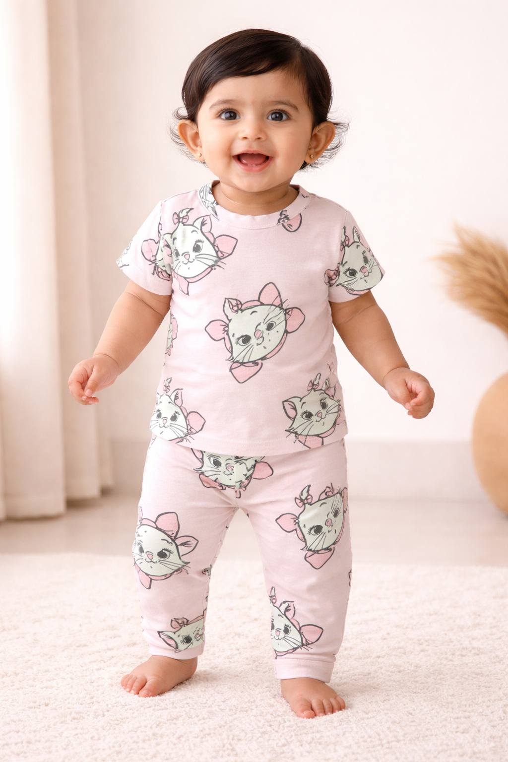 Pink Kitty Co-Ord Set (6 Months to 12 Months)