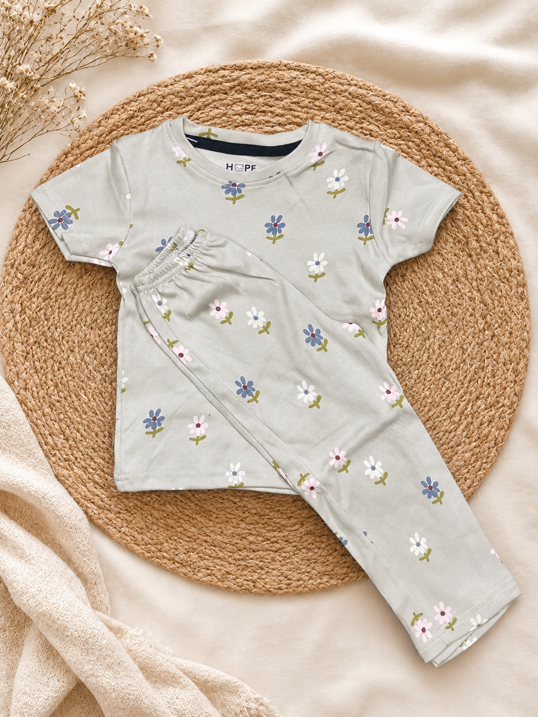 Melange Floral Interlock Co-Ord Sets (1 Year to 5 Years)