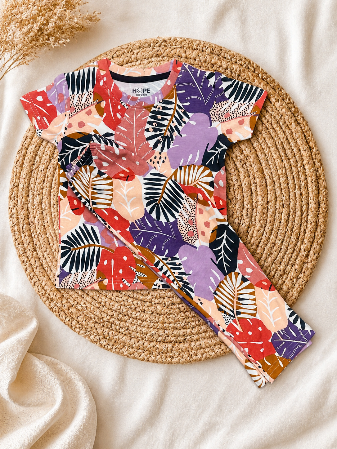 Colorful Leaves Interlock Co-Ord Sets (1 Year to 5 Years)