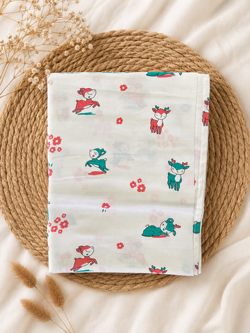Deer Muslin Bath Towel