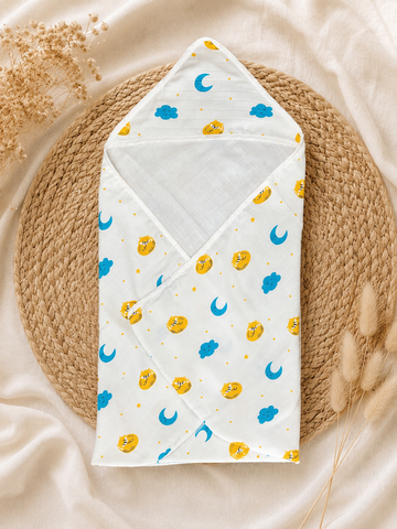 Sleeping Cat Muslin Hooded Baby Towel