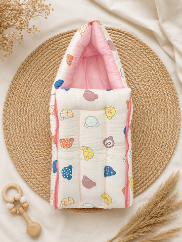 Colorful Doodle 2 in 1 Muslin Carry Nest