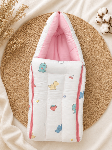 Cartoon 2 in 1 Muslin Carry Nest