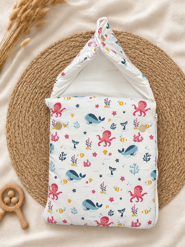 Ocean Themed 2 in 1 Muslin Carry Bed