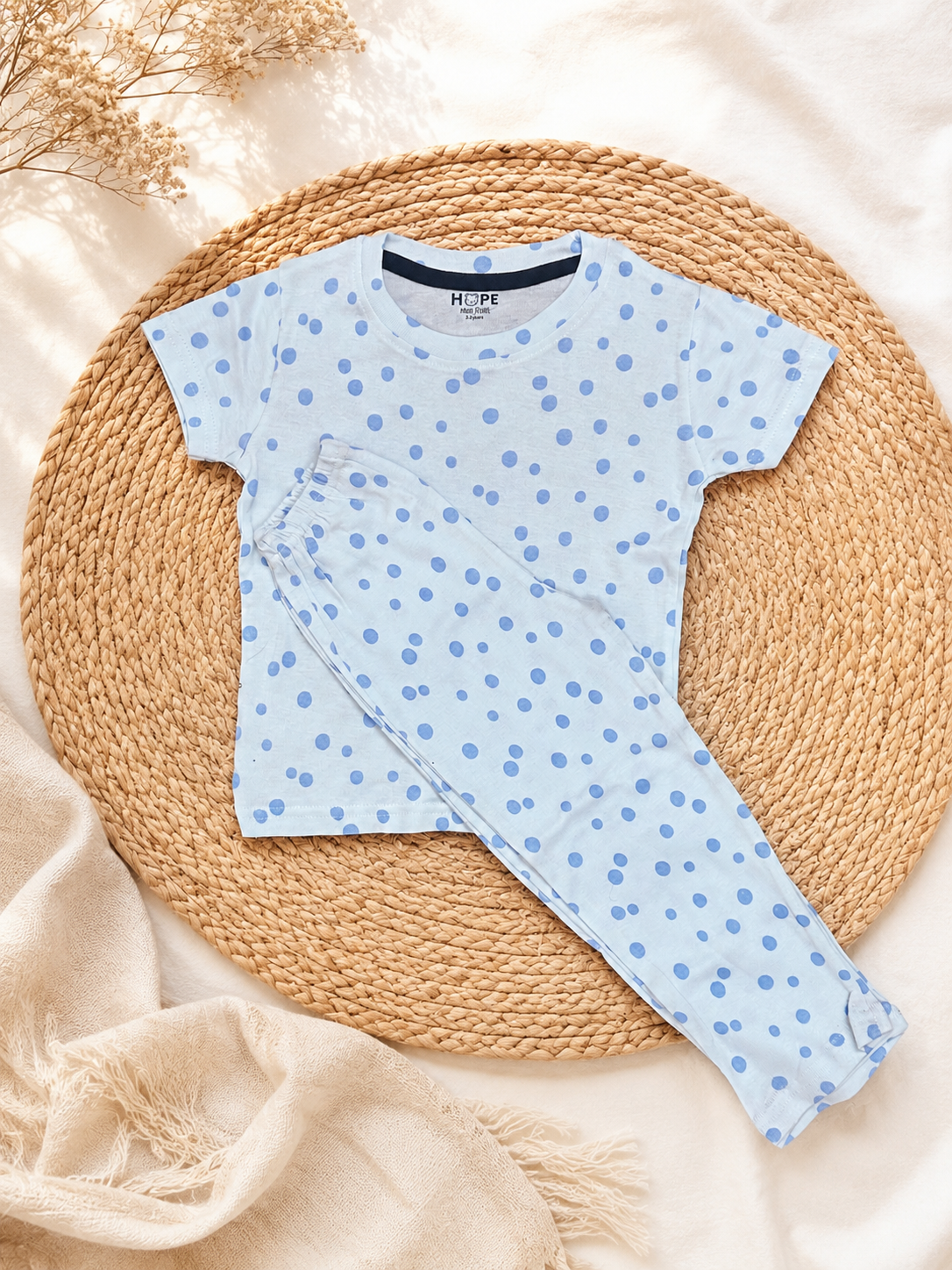Blue Dotted Pant Set (1 Year to 5 Years)