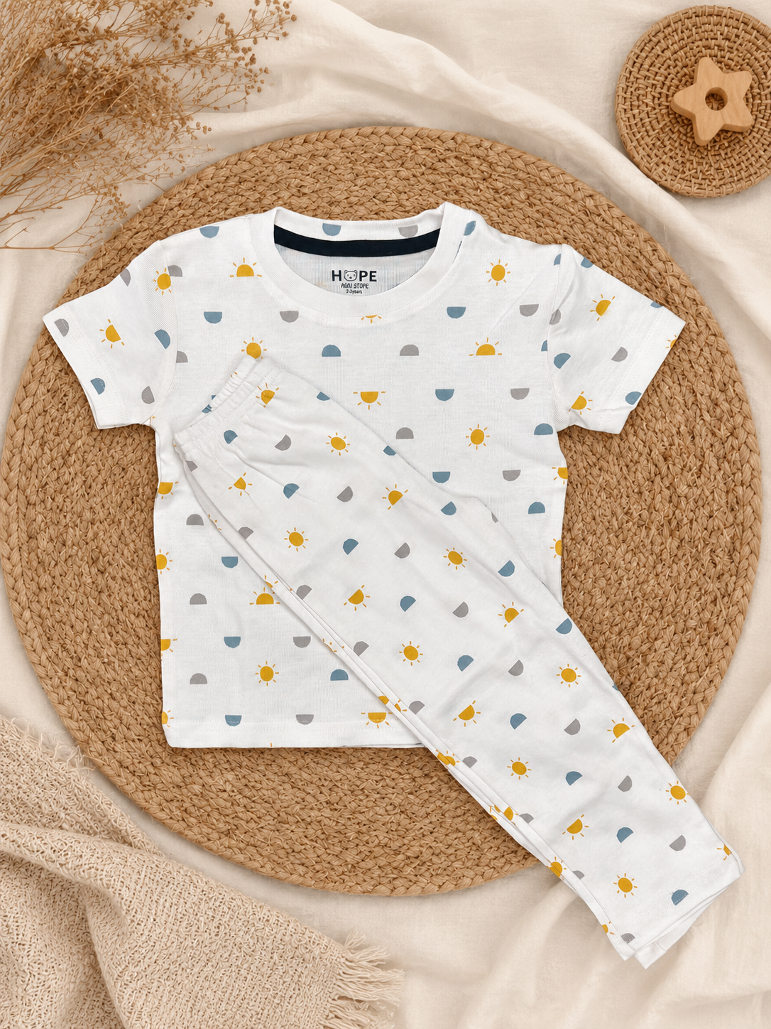 White Sunny Pant Set (1 Year to 5 Years)