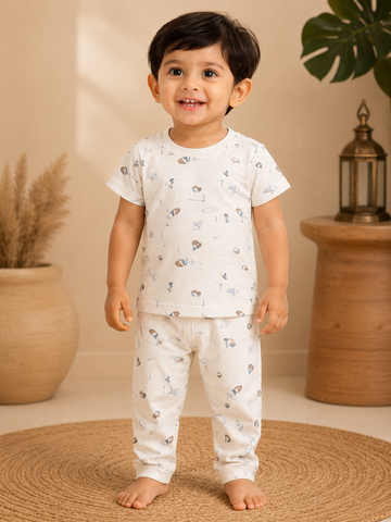 Skiing Themed Pant Set (1 Year to 5 Years)