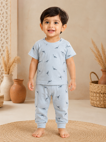 Blue Dino Pant Set (1 Year to 5 Years)