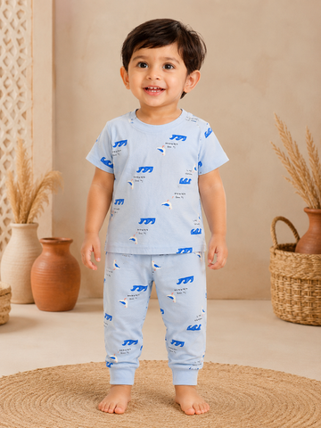 Blue Wavesl Pant Set (1 Year to 5 Years)