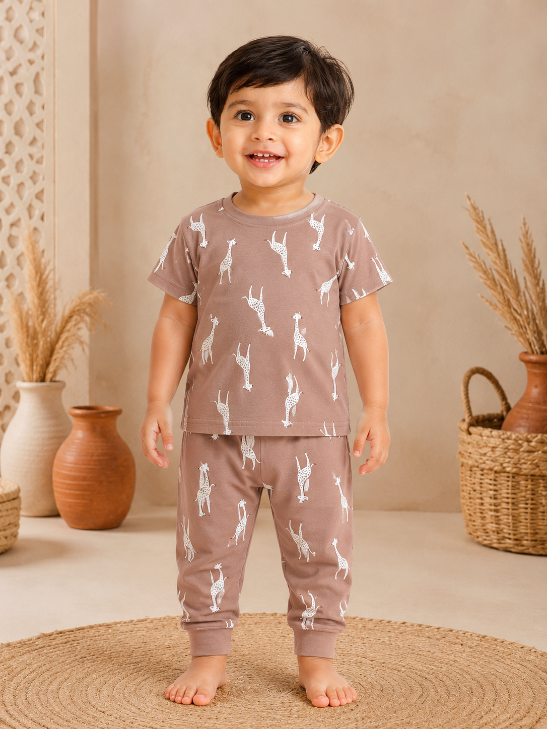 Brown Giraf Pant Set (1 Year to 5 Years)